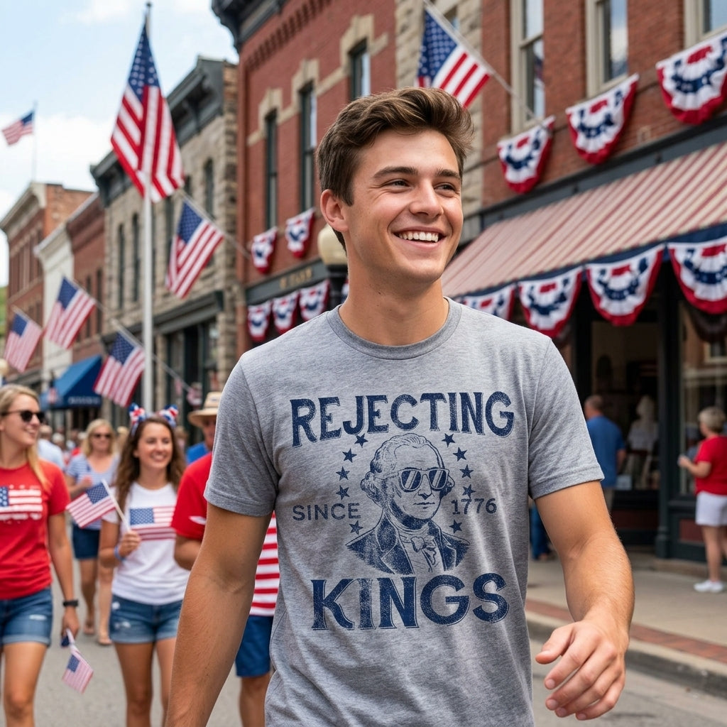 Rejecting Kings Since 1776 Men's T Shirt product image 5