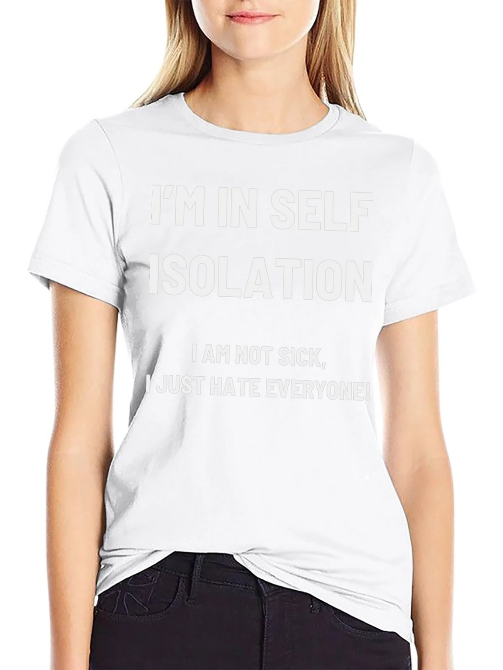 Im In Self Isolation Black T-Shirt product image 6