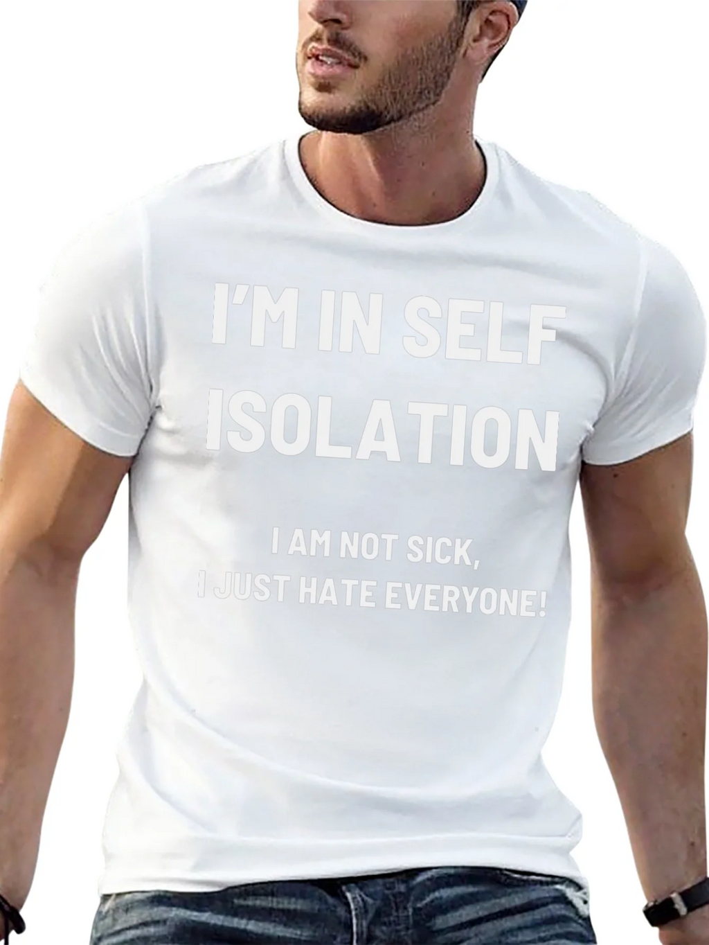 Im In Self Isolation Black T-Shirt product image 9