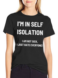Im In Self Isolation Black T-Shirt product image 1