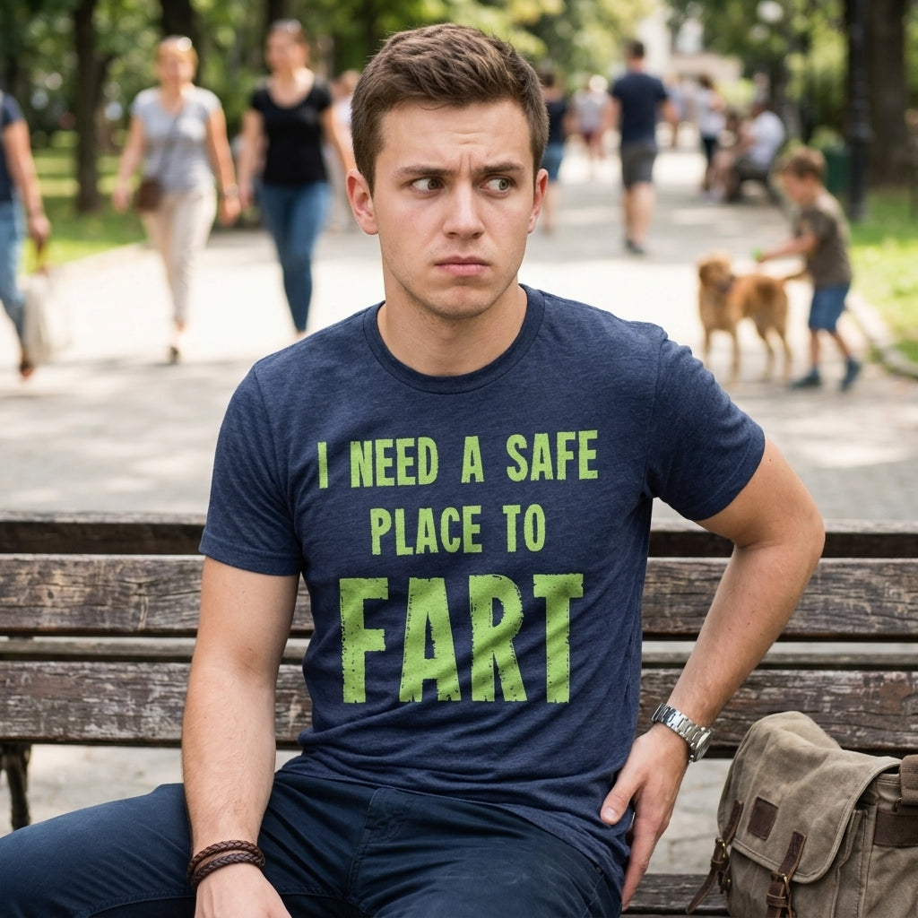 I Need A Safe Place To Fart Men's T Shirt product image 2