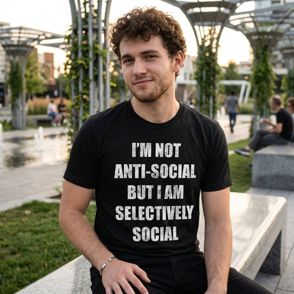 Im Not Anti Social But Im Selectively Men's T Shirt product image 2