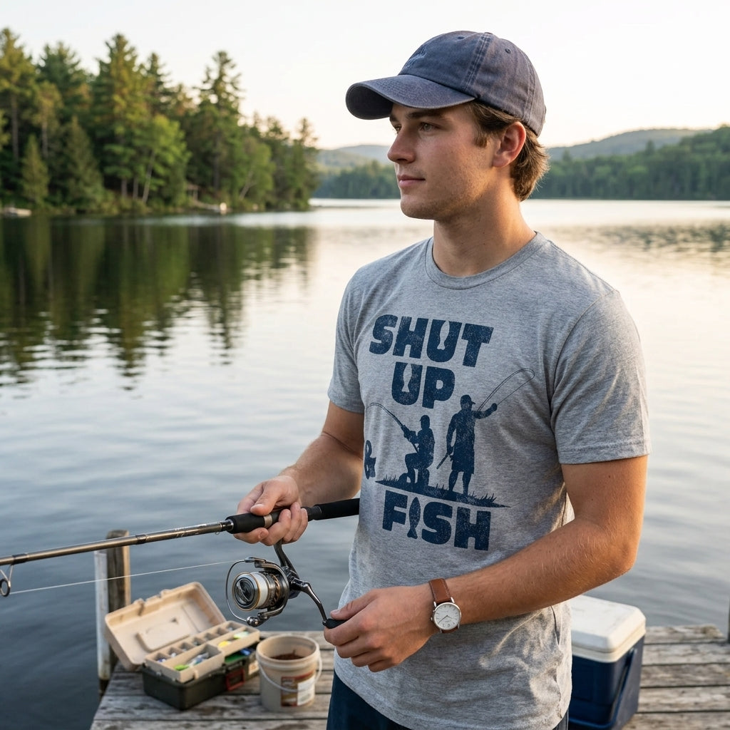 Shut Up And Fish Men's T Shirt product image 2