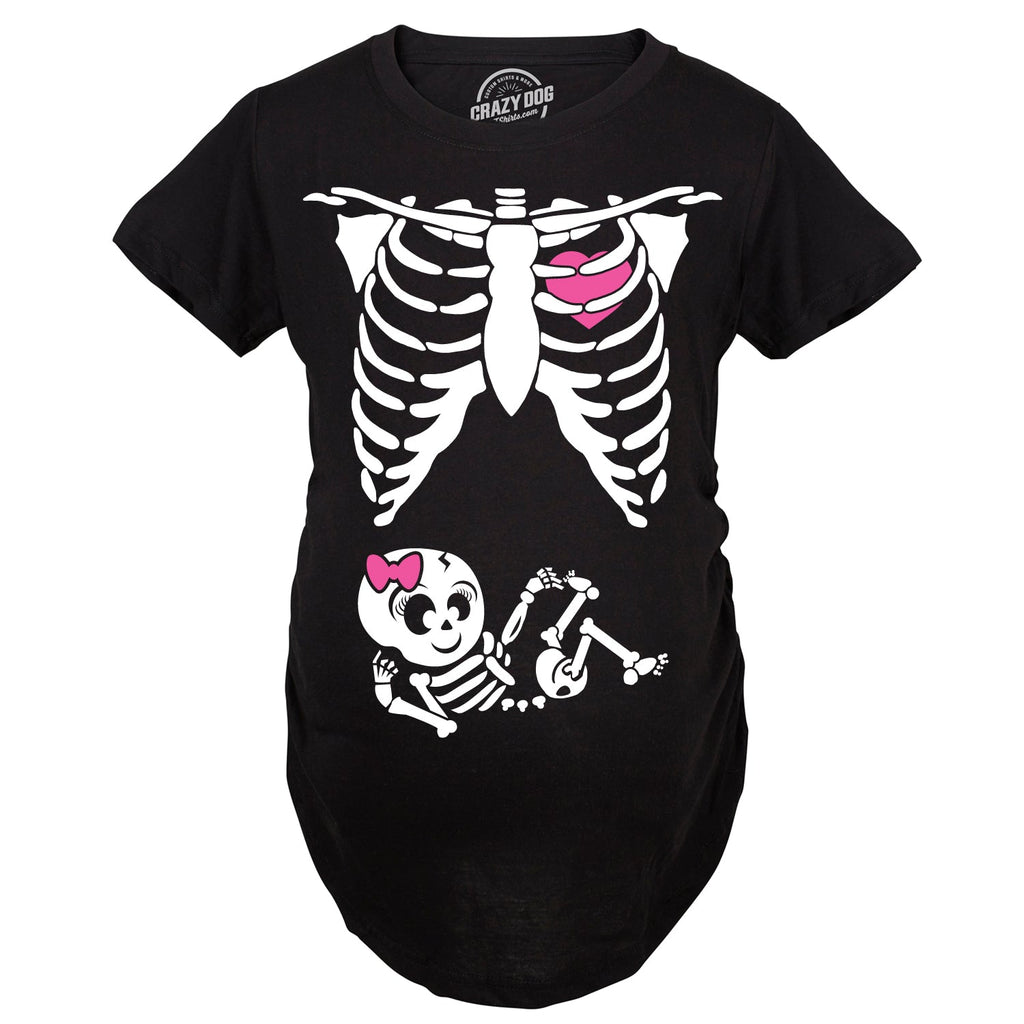 Skeleton Baby Girl Maternity T Shirt product image 2