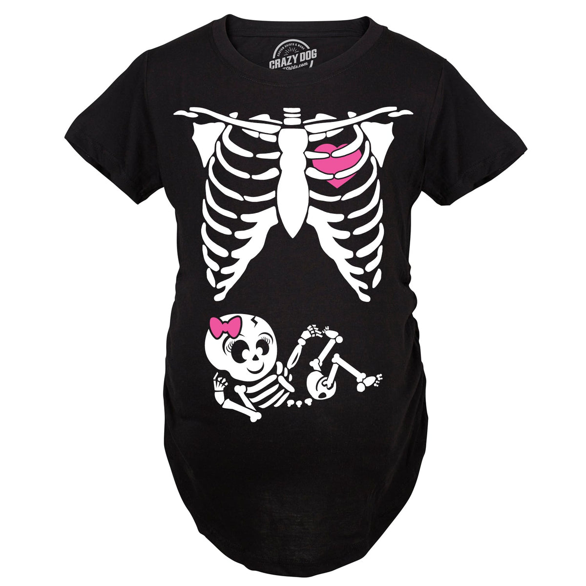 Skeleton Baby Girl Maternity T Shirt product image 2