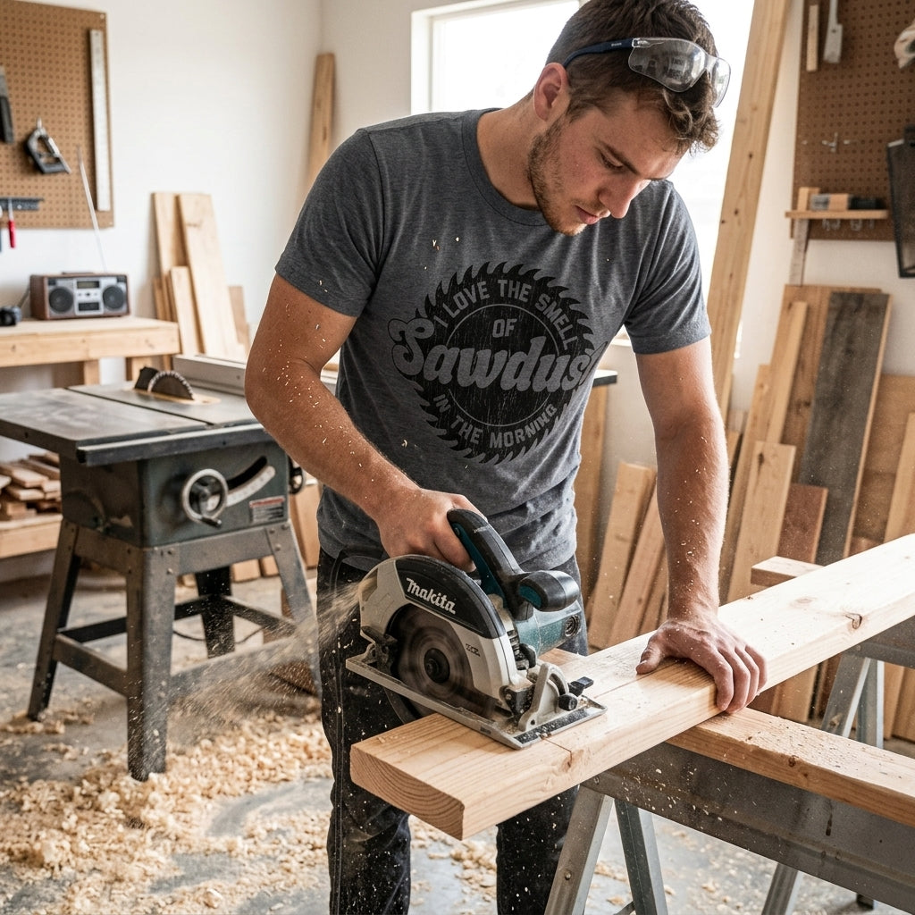 I Love The Smell Of Sawdust In Morning Men's T Shirt product image 2