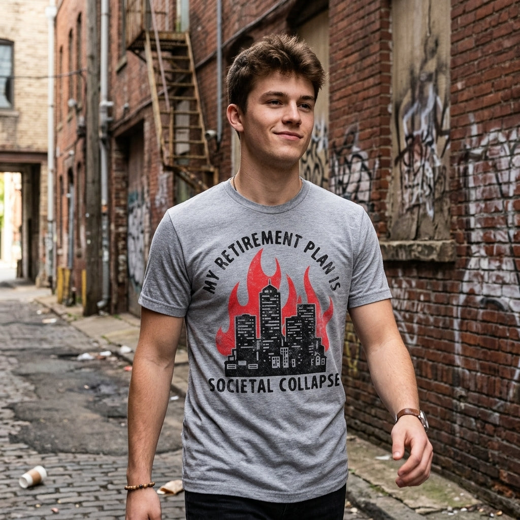 My Retirement Plan Is Societal Collapse Men's T Shirt product image 2