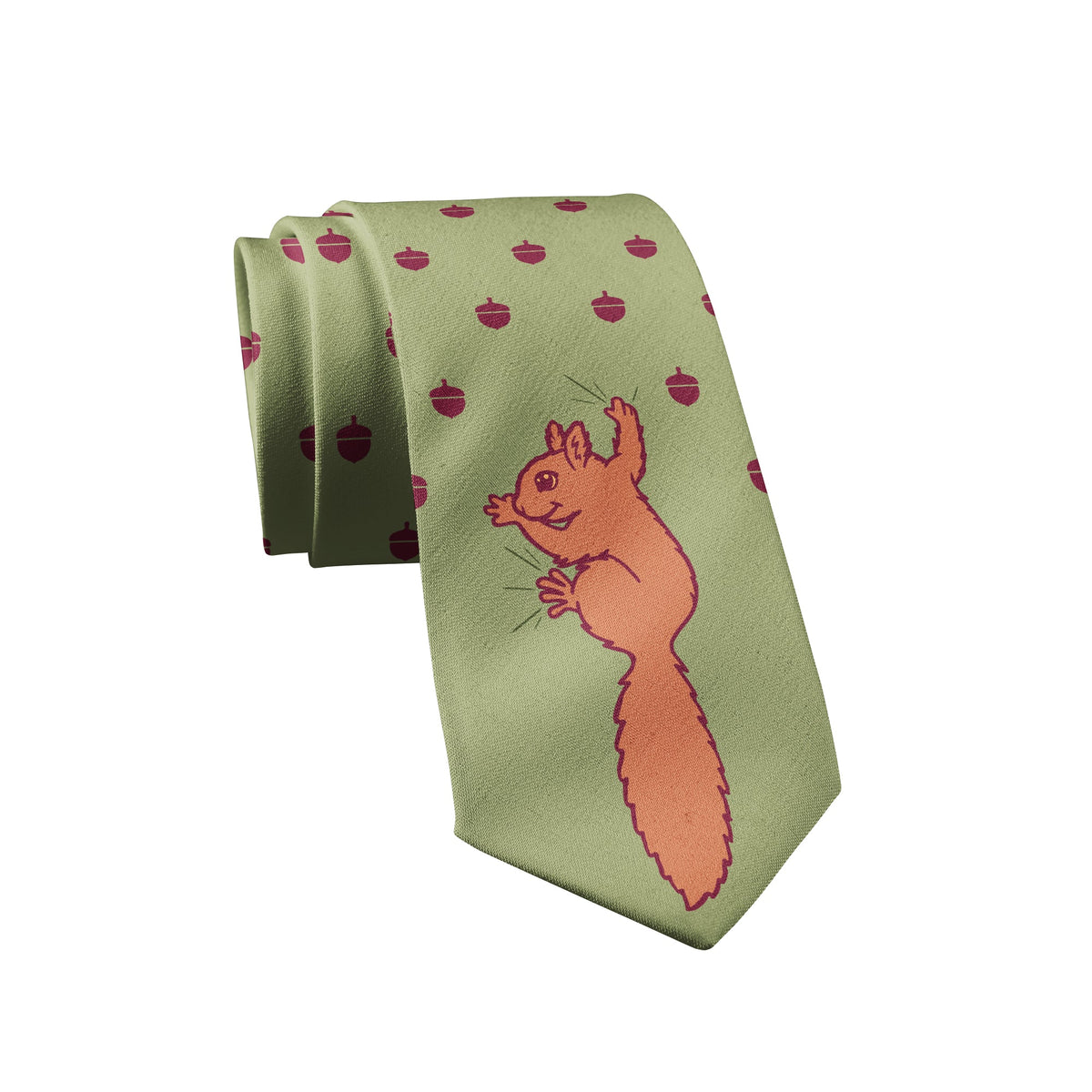 Squirrel Acorns Tie