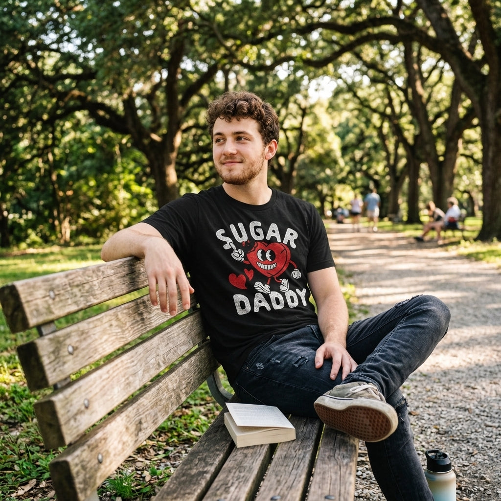 Sugar Daddy Heart Men's T Shirt product image 2