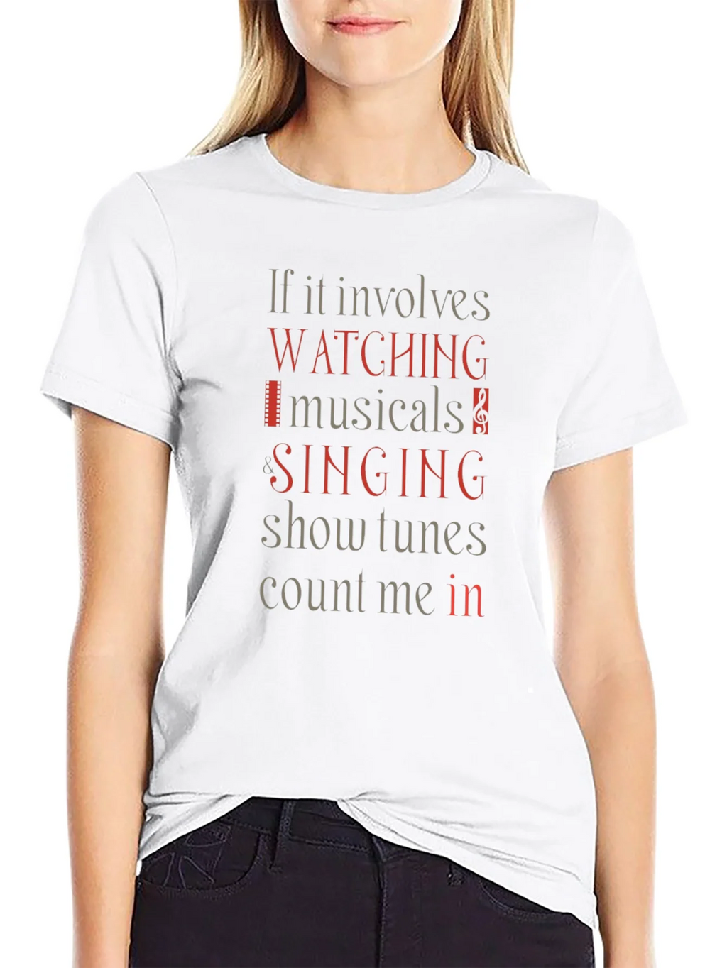 Musical Lovers T-Shirt: Watching Singing Count Me In! product image 7
