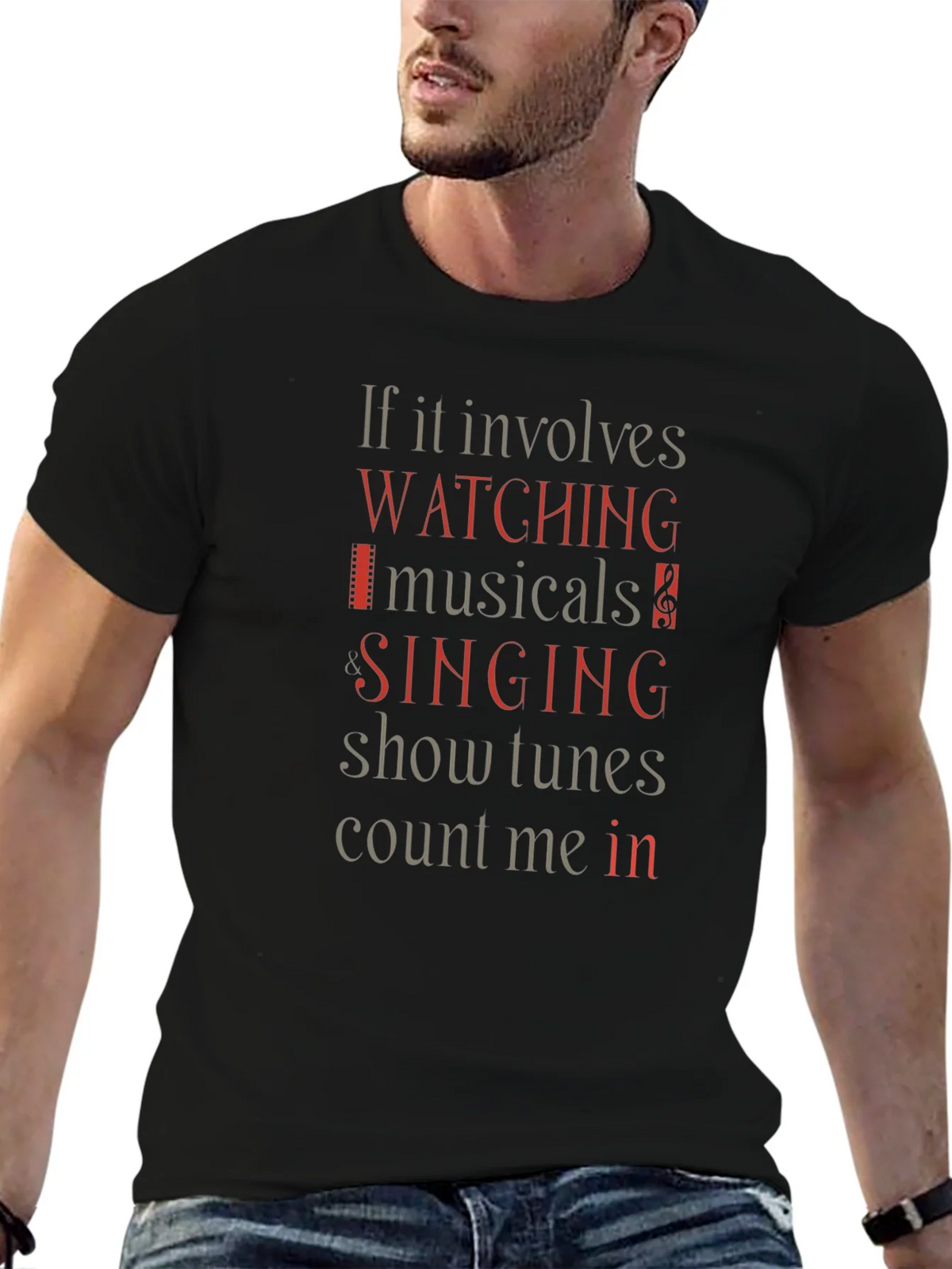 Musical Lovers T-Shirt: Watching Singing Count Me In! product image 6
