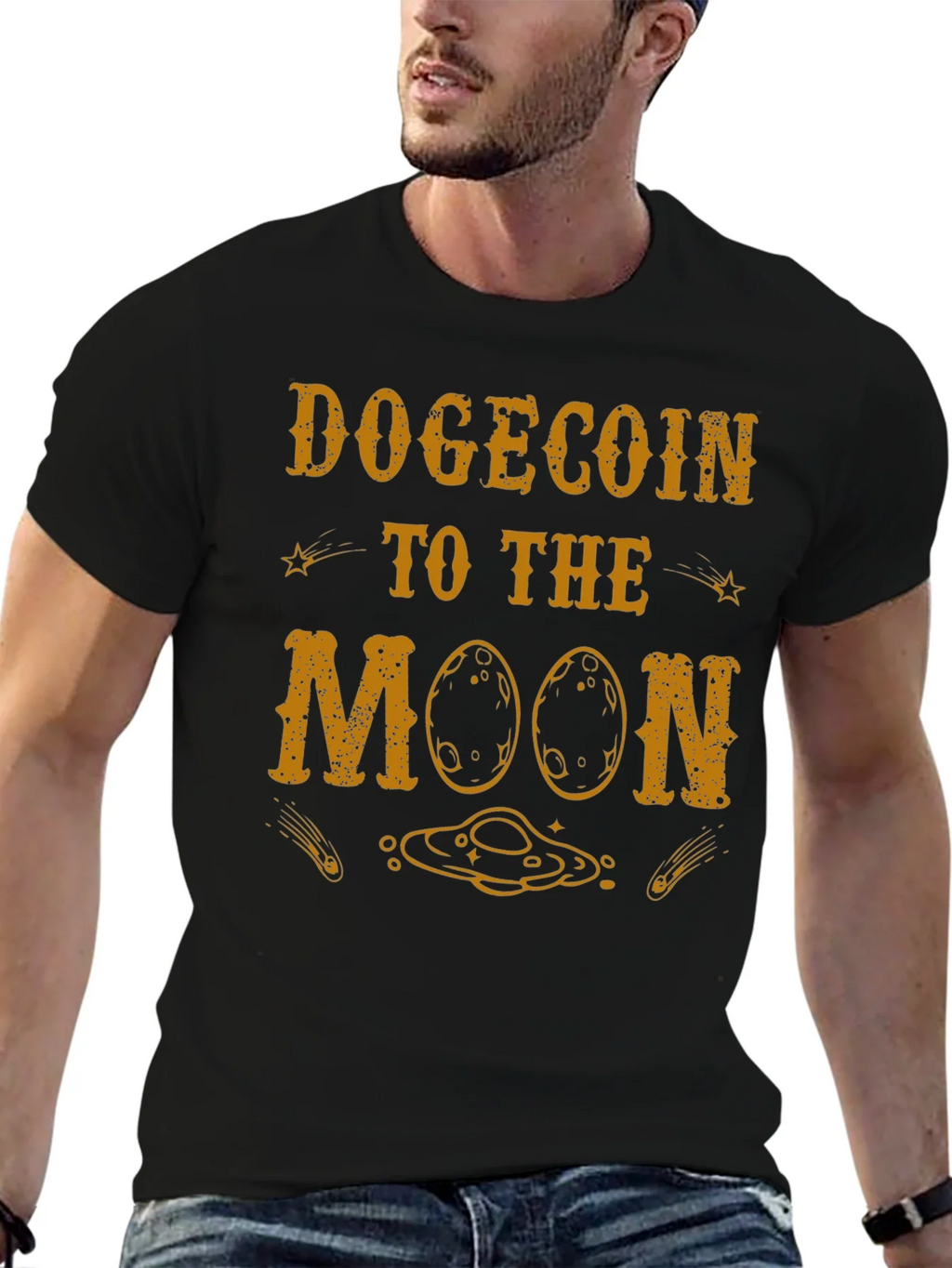 Dogecoin to the Moon Graphic Tee product image 5