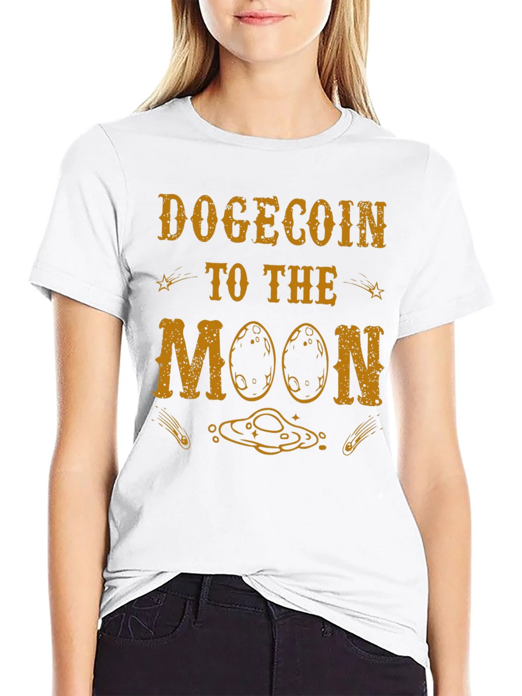 Dogecoin to the Moon Graphic Tee product image 7