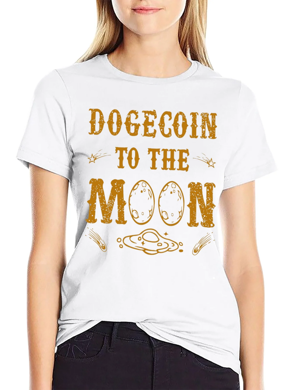 Dogecoin to the Moon Graphic Tee product image 7