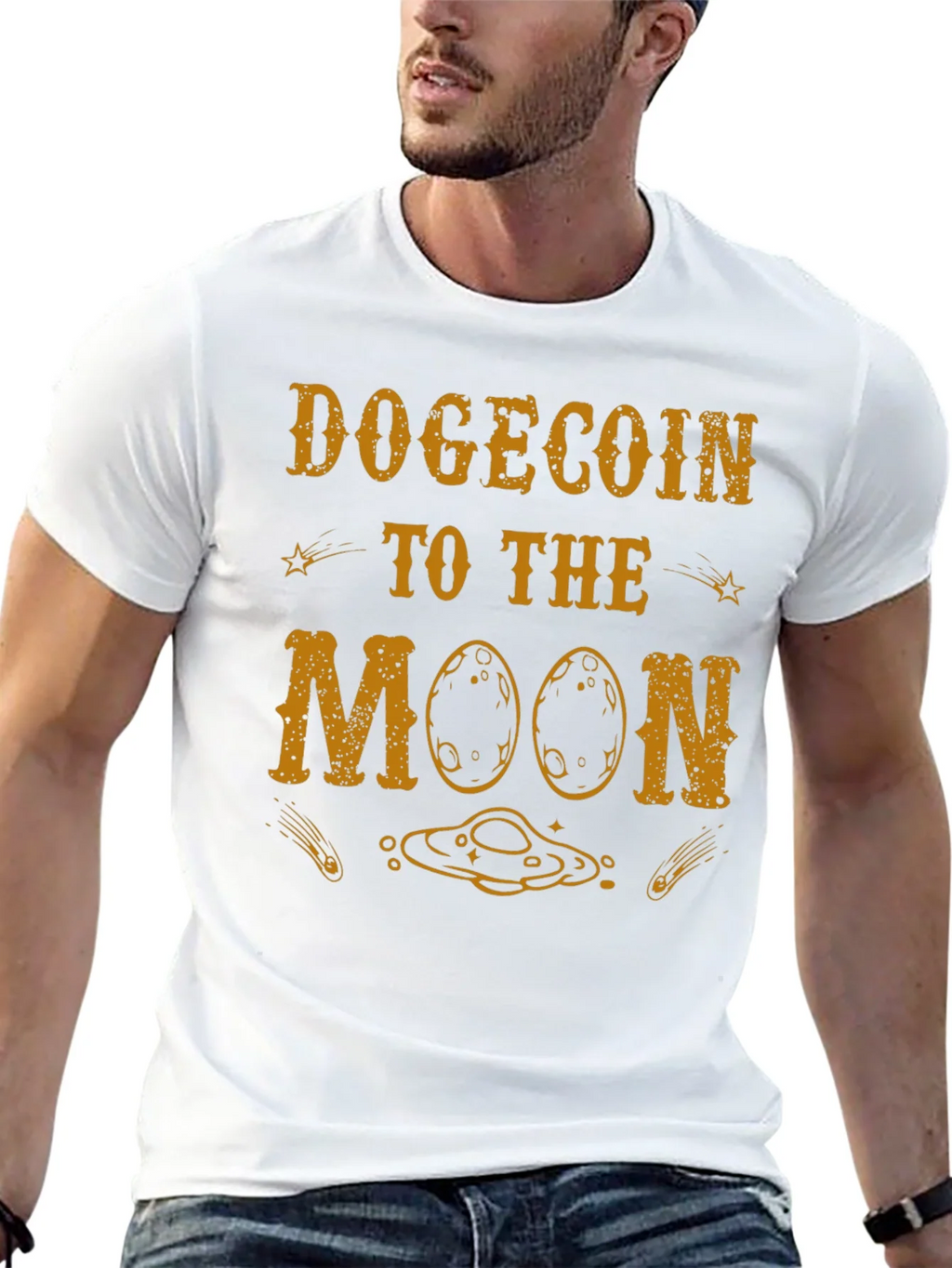 Dogecoin to the Moon Graphic Tee product image 11
