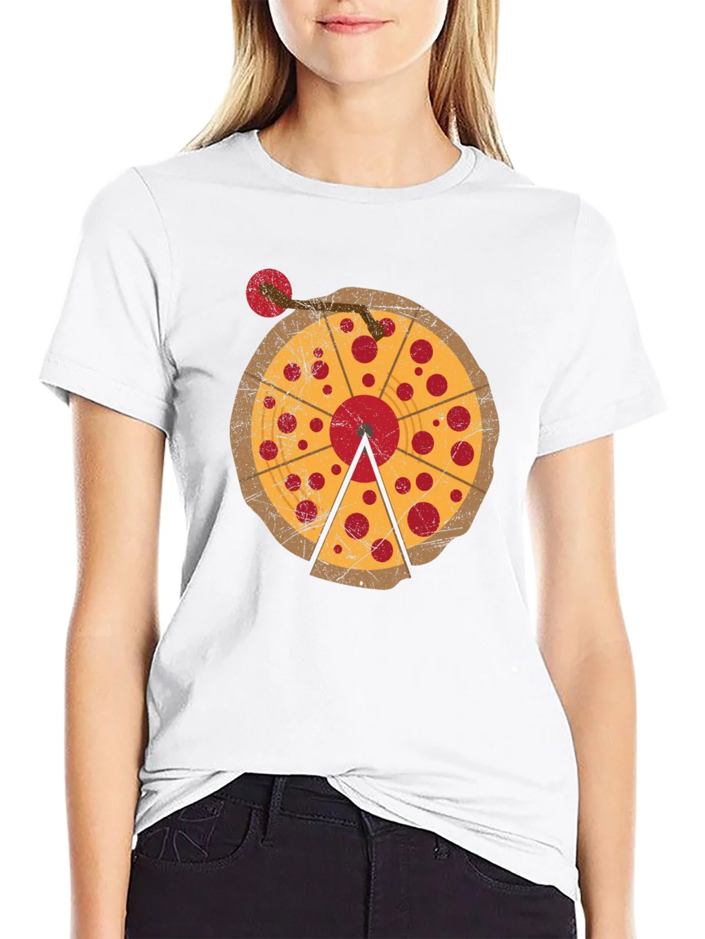 Pizza DJ Turntable Graphic T-Shirt product image 8