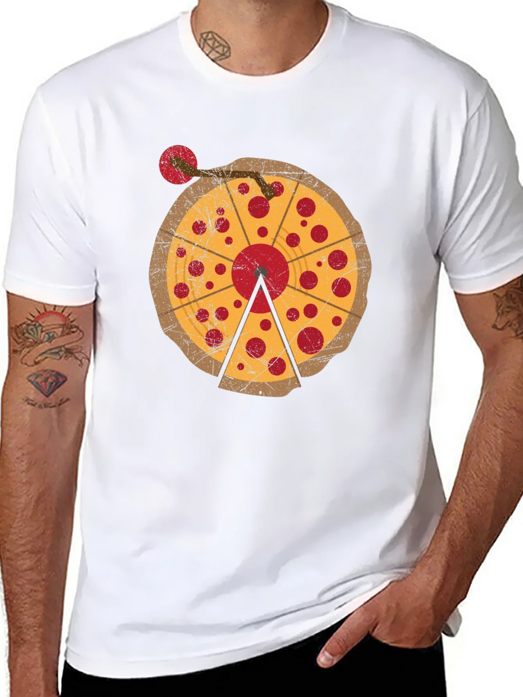 Pizza DJ Turntable Graphic T-Shirt product image 7