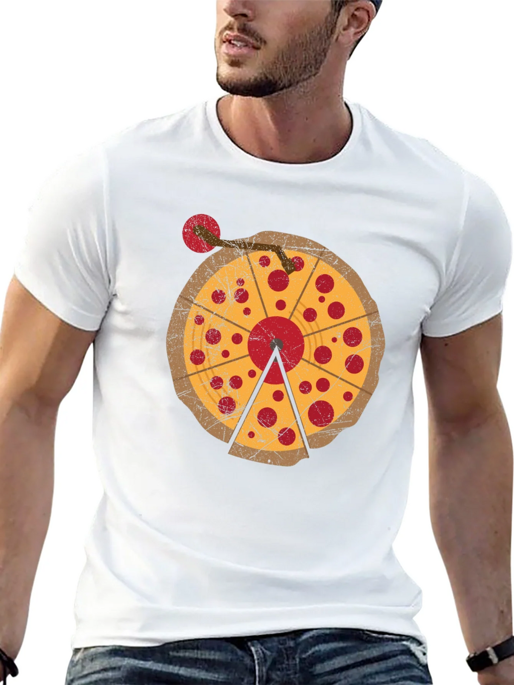Pizza DJ Turntable Graphic T-Shirt product image 11