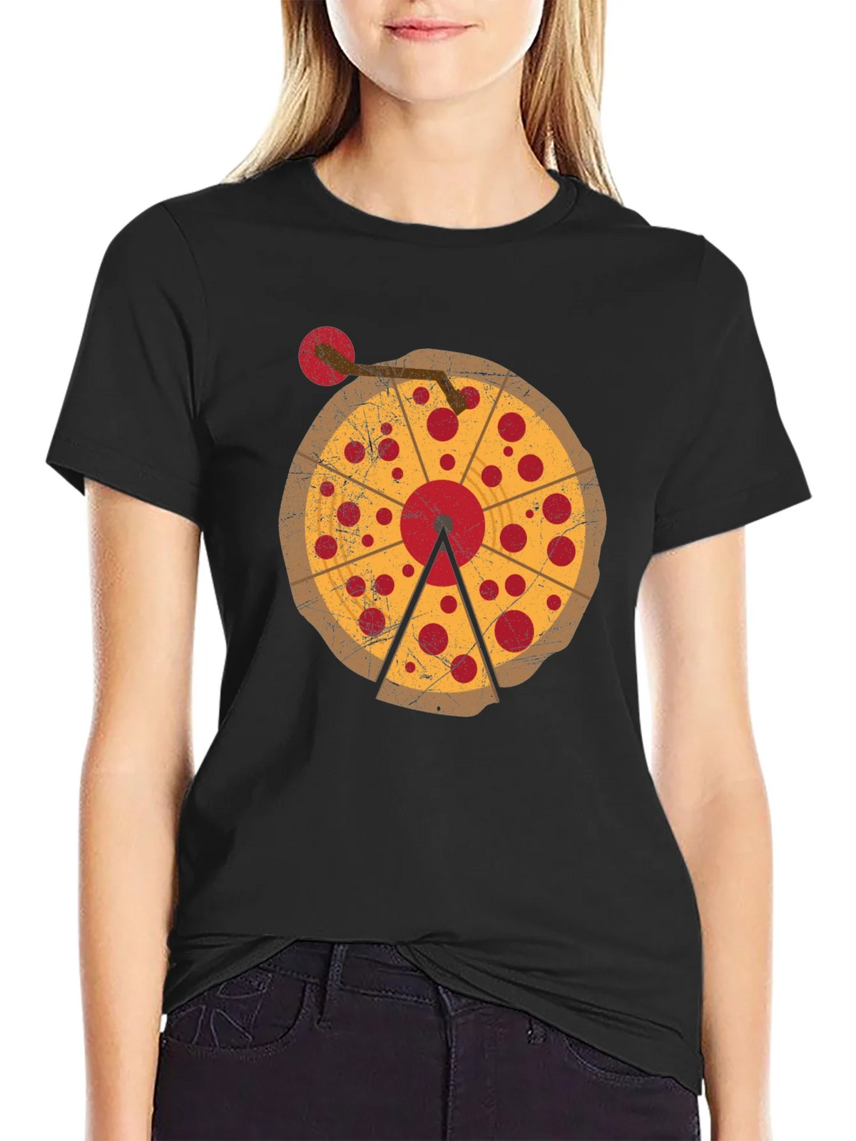 Pizza DJ Turntable Graphic T-Shirt product image 2