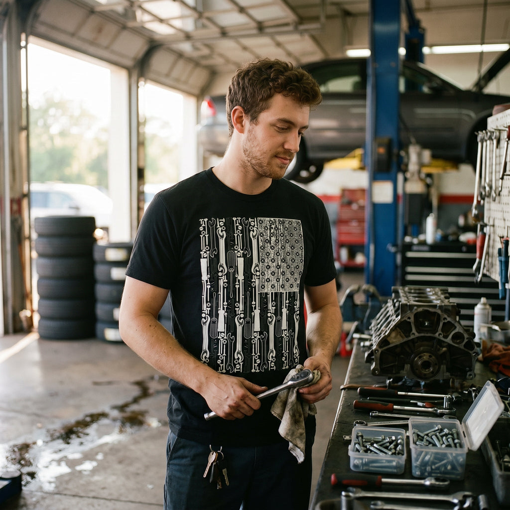 USA Flag Tools Men's T Shirt product image 2