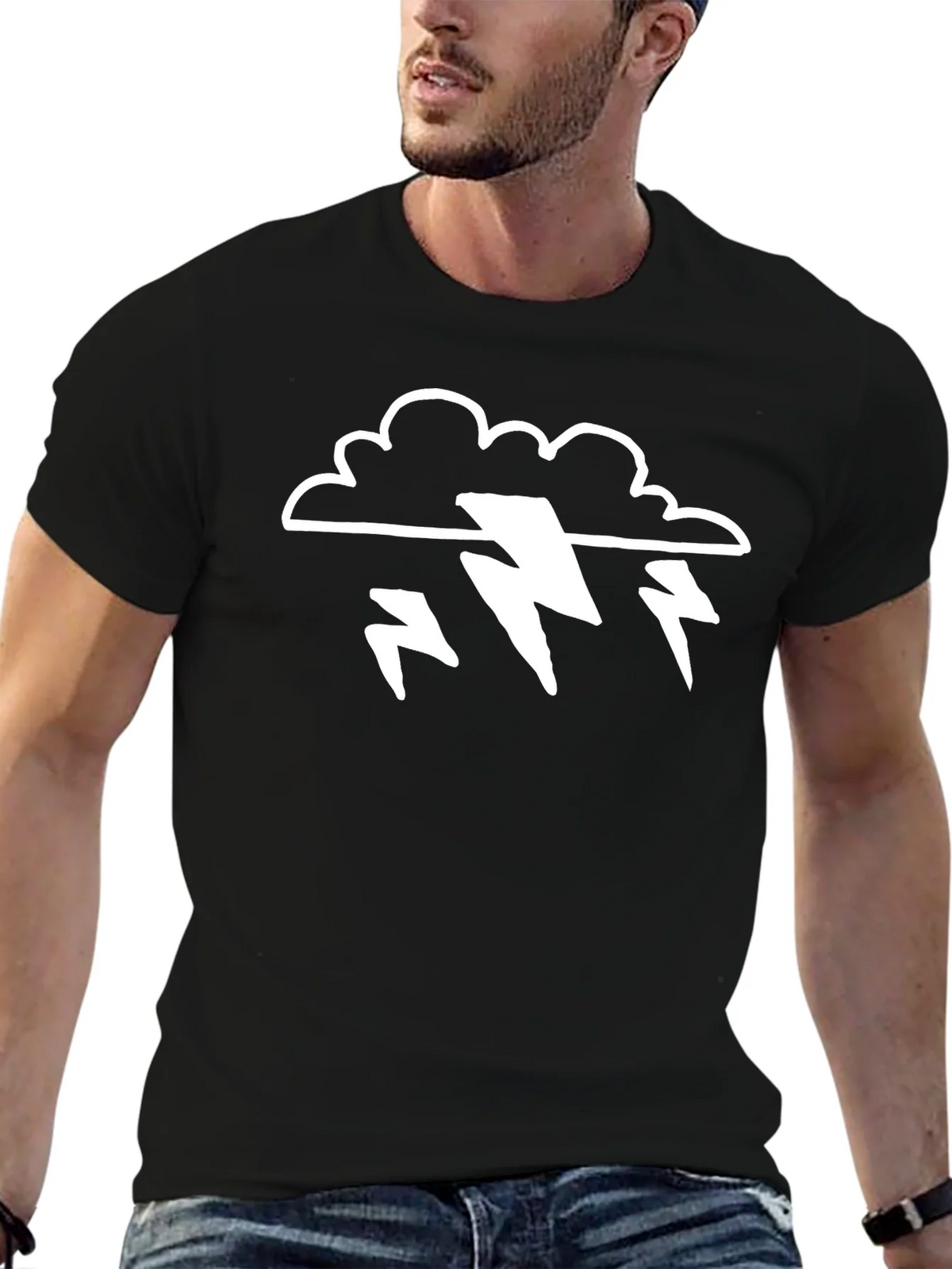 Storm Cloud T-Shirt - Lightning Bolt Design product image 5