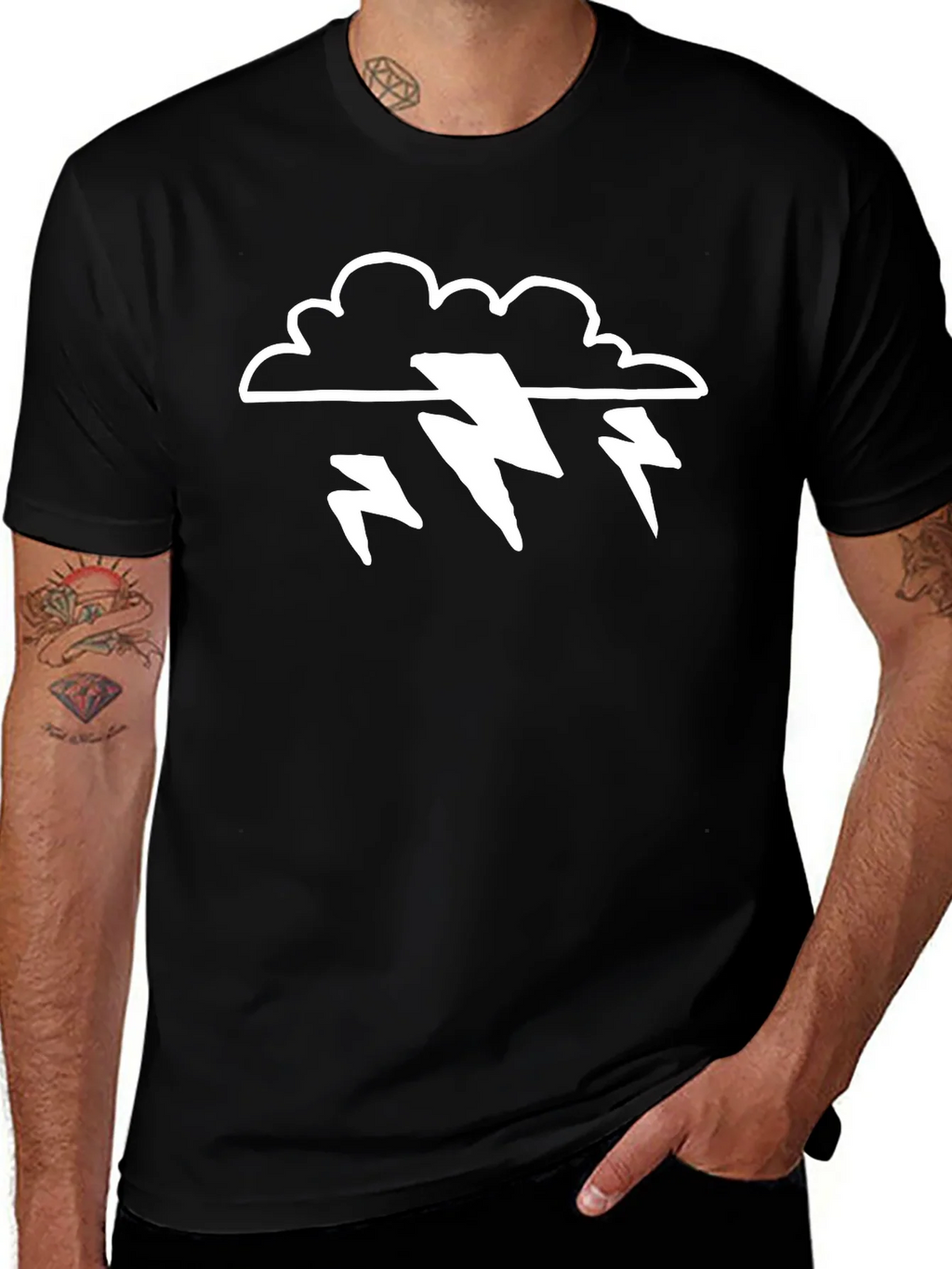 Storm Cloud T-Shirt - Lightning Bolt Design product image 1