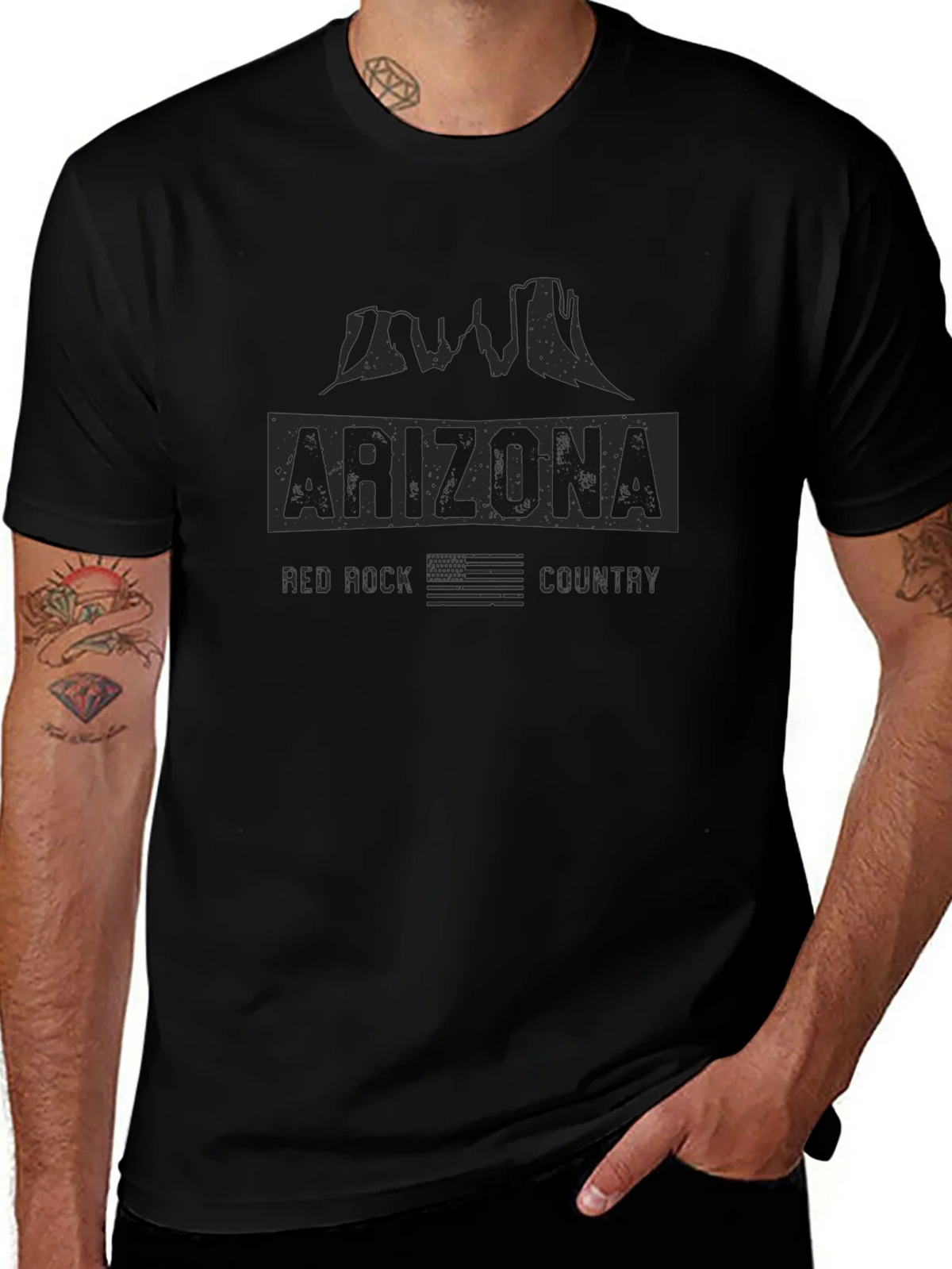 Arizona Red Rock Country Graphic Tee - Black product image 1