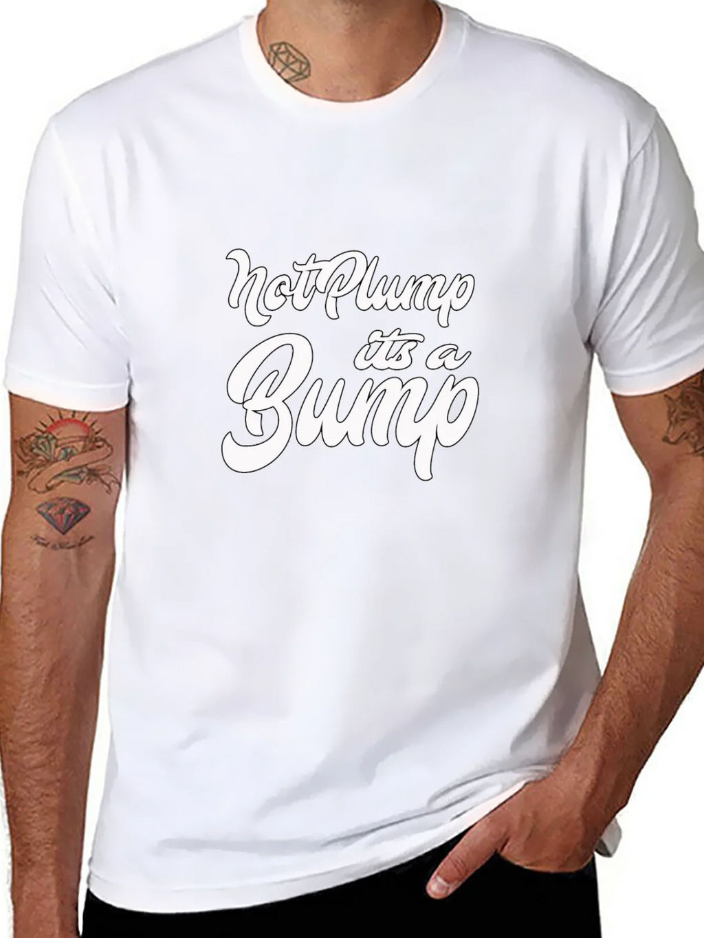 Not Plump Its A Bump Funny Graphic Tee product image 6