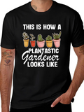 Plantastic Gardener T-Shirt - Black Graphic Tee product image 1