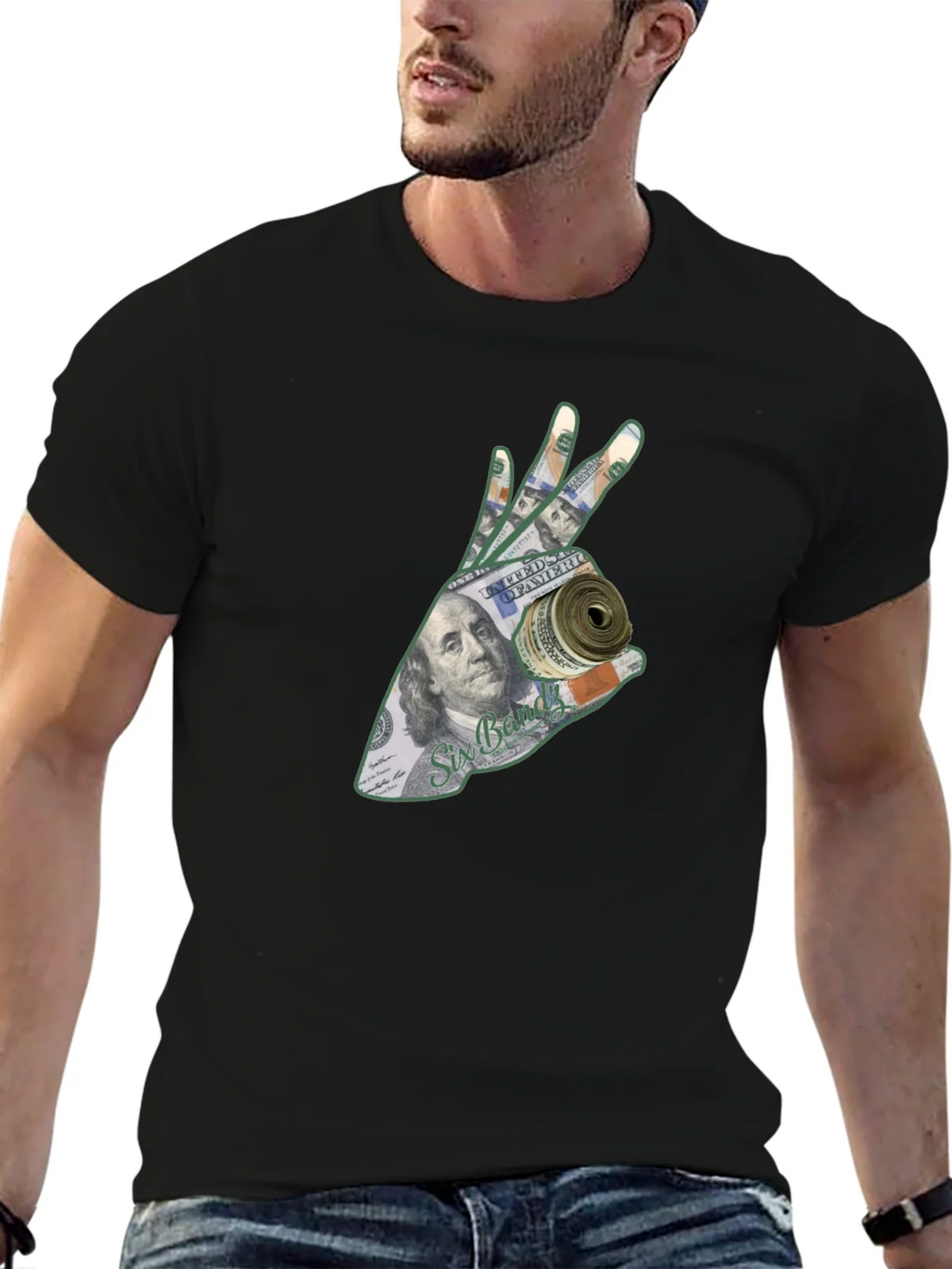 Money Hand Graphic T-Shirt - Black product image 5