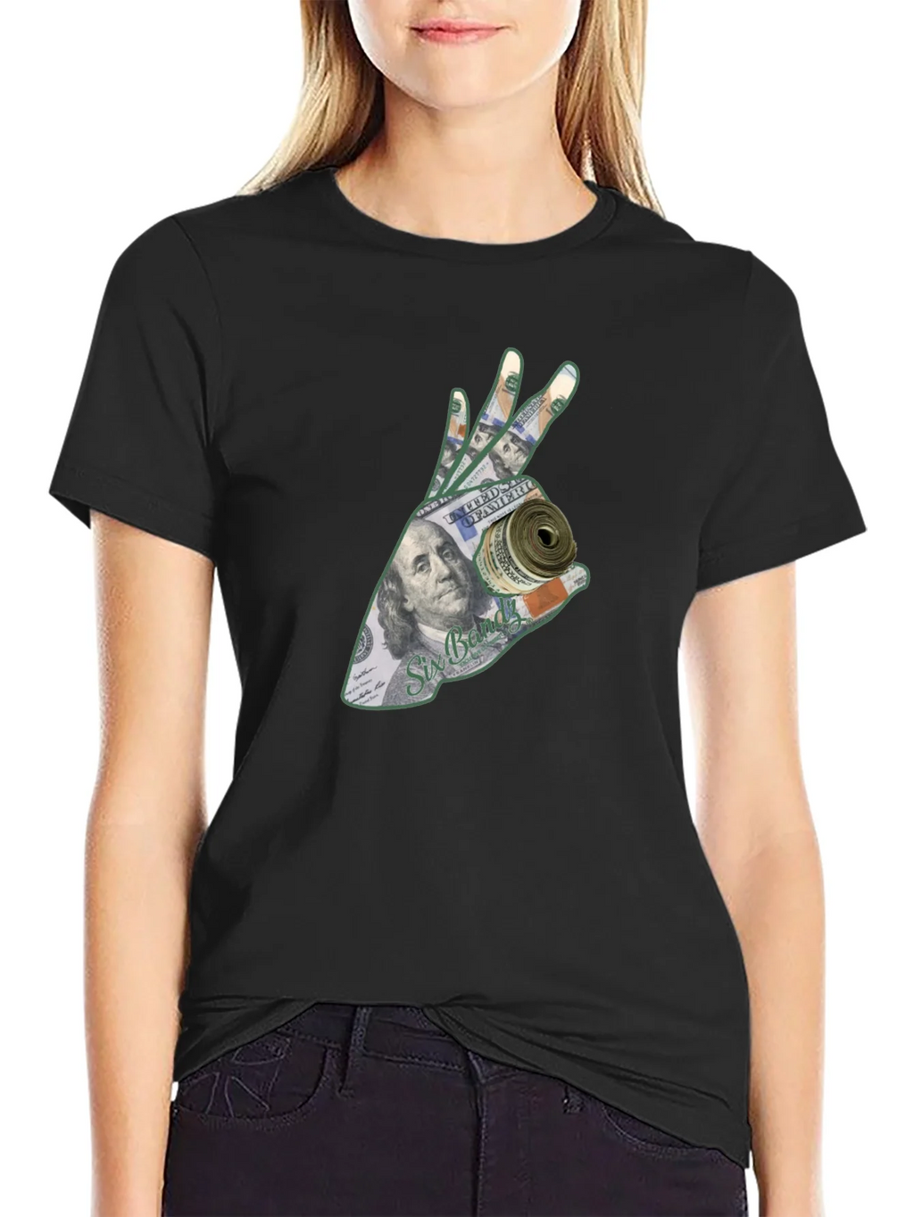 Money Hand Graphic T-Shirt - Black product image 2