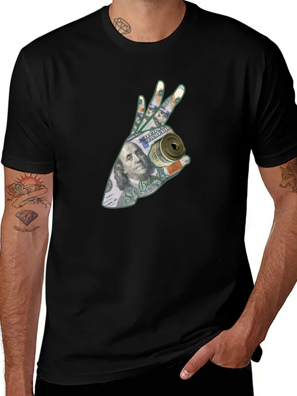Money Hand Graphic T-Shirt - Black product image 1