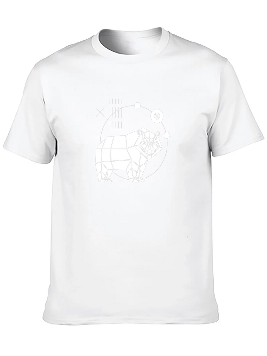 Geometric Bear Graphic Black T-Shirt product image 9