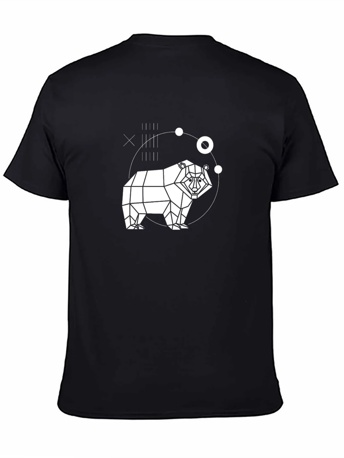 Geometric Bear Graphic Black T-Shirt product image 4
