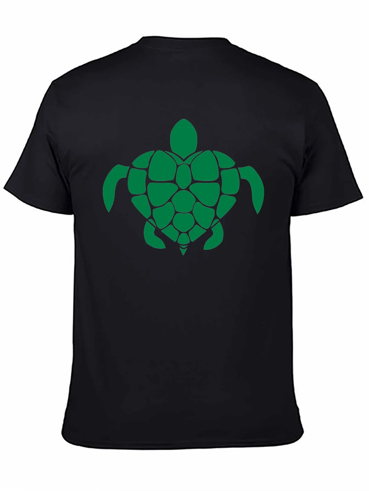 Turtle Graphic Tee - Green Print on Black product image 4