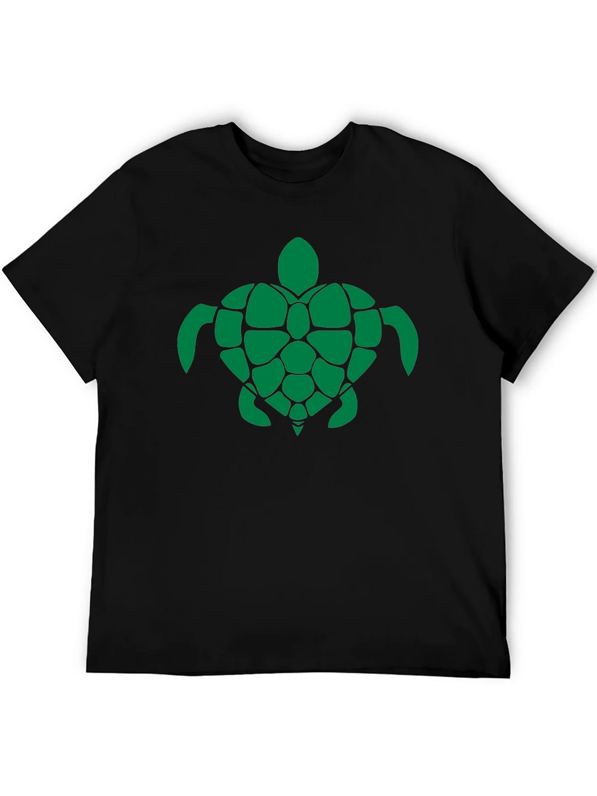 Turtle Graphic Tee - Green Print on Black product image 5