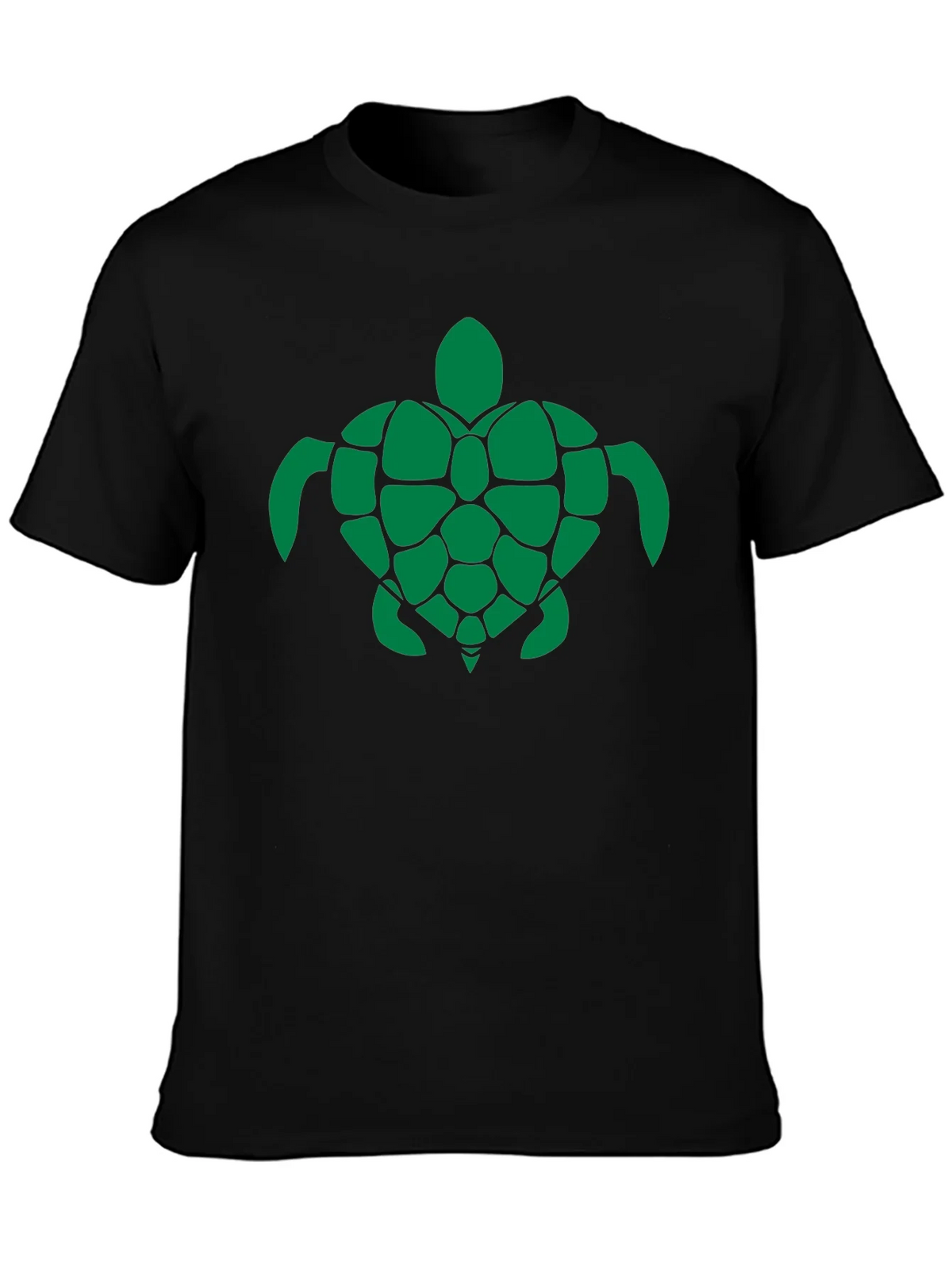 Turtle Graphic Tee - Green Print on Black product image 3