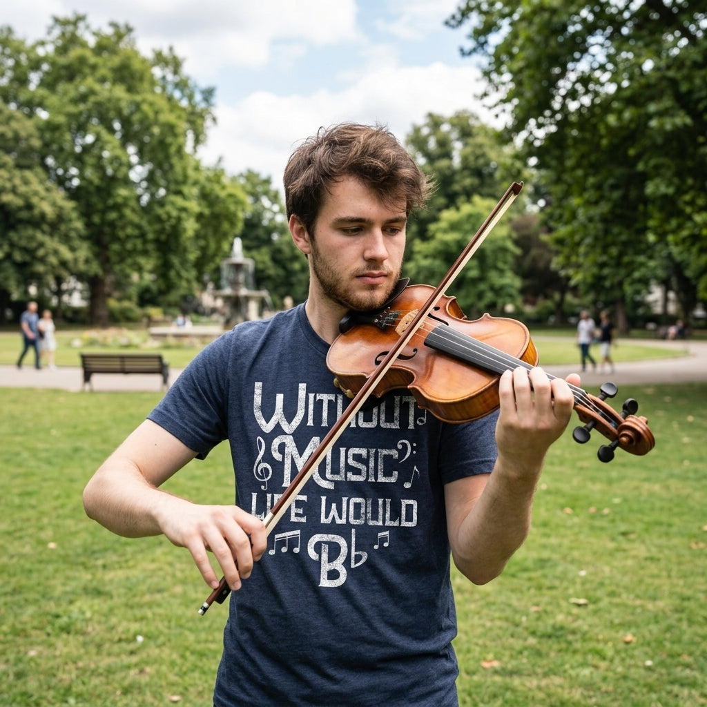 Without Music Life Would B Flat Men's T Shirt product image 2