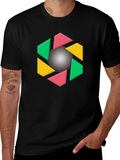 Geometric Design Black T-Shirt product image 1