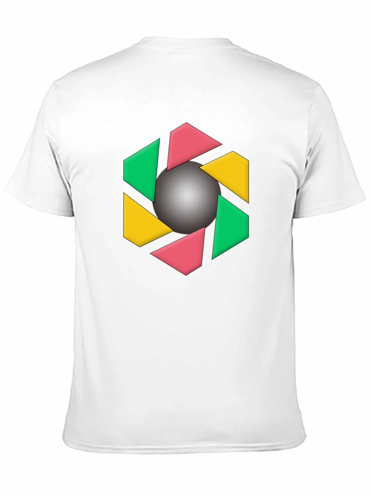 Geometric Design Black T-Shirt product image 10