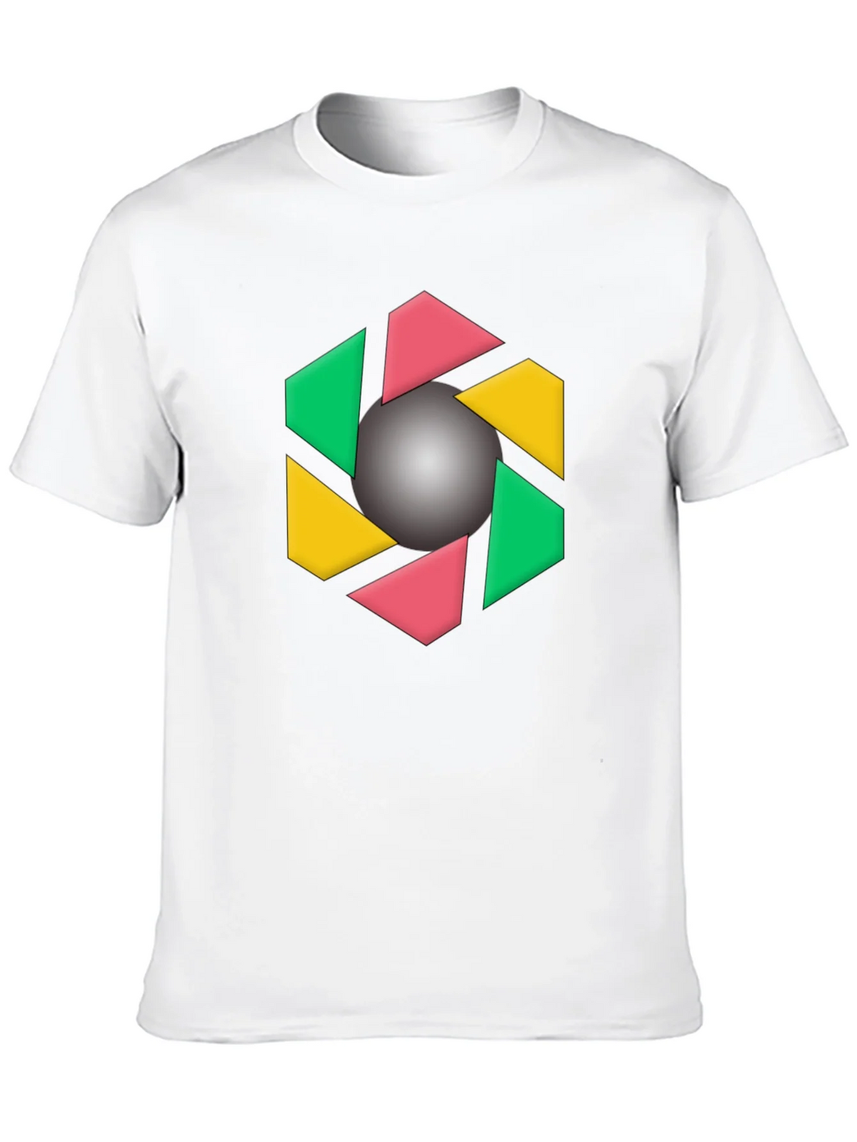 Geometric Design Black T-Shirt product image 9
