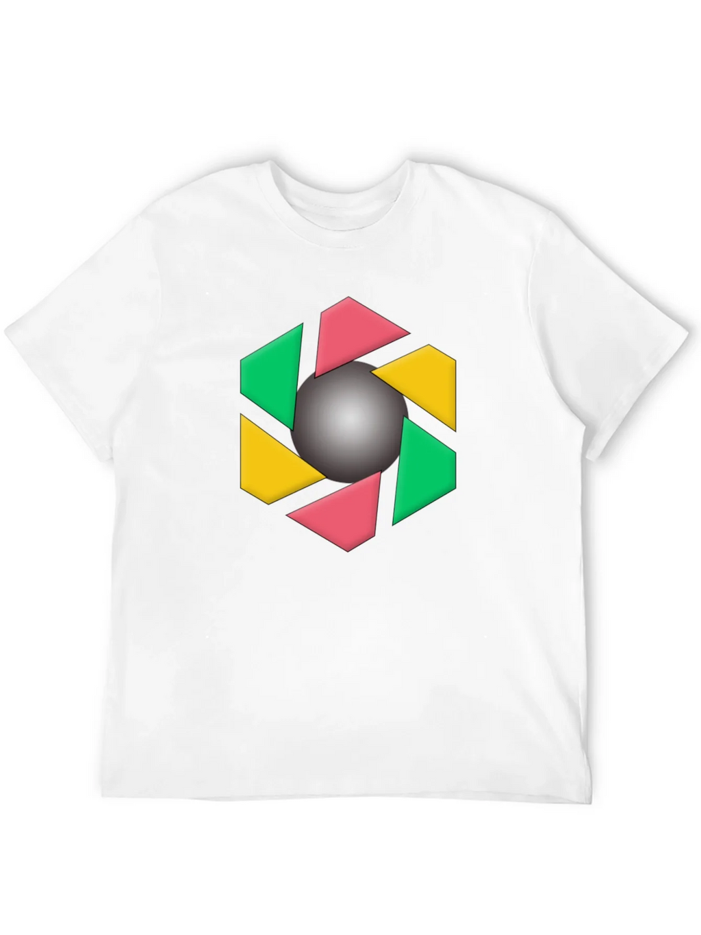 Geometric Design Black T-Shirt product image 11