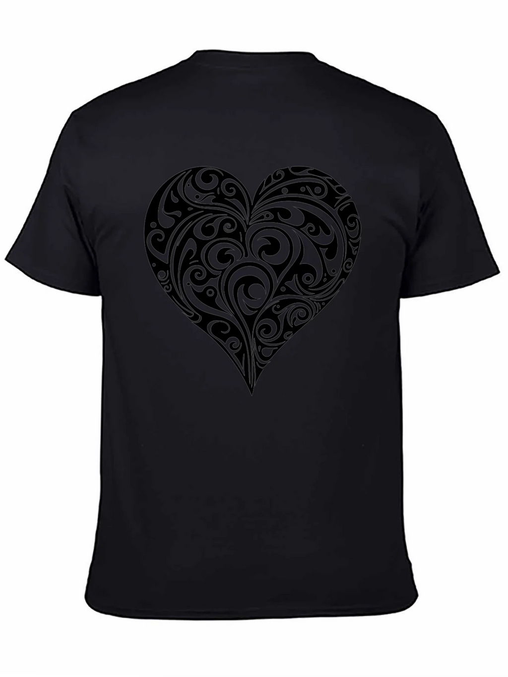 Heart Swirl Graphic Tee - Mens Black T-Shirt product image 4