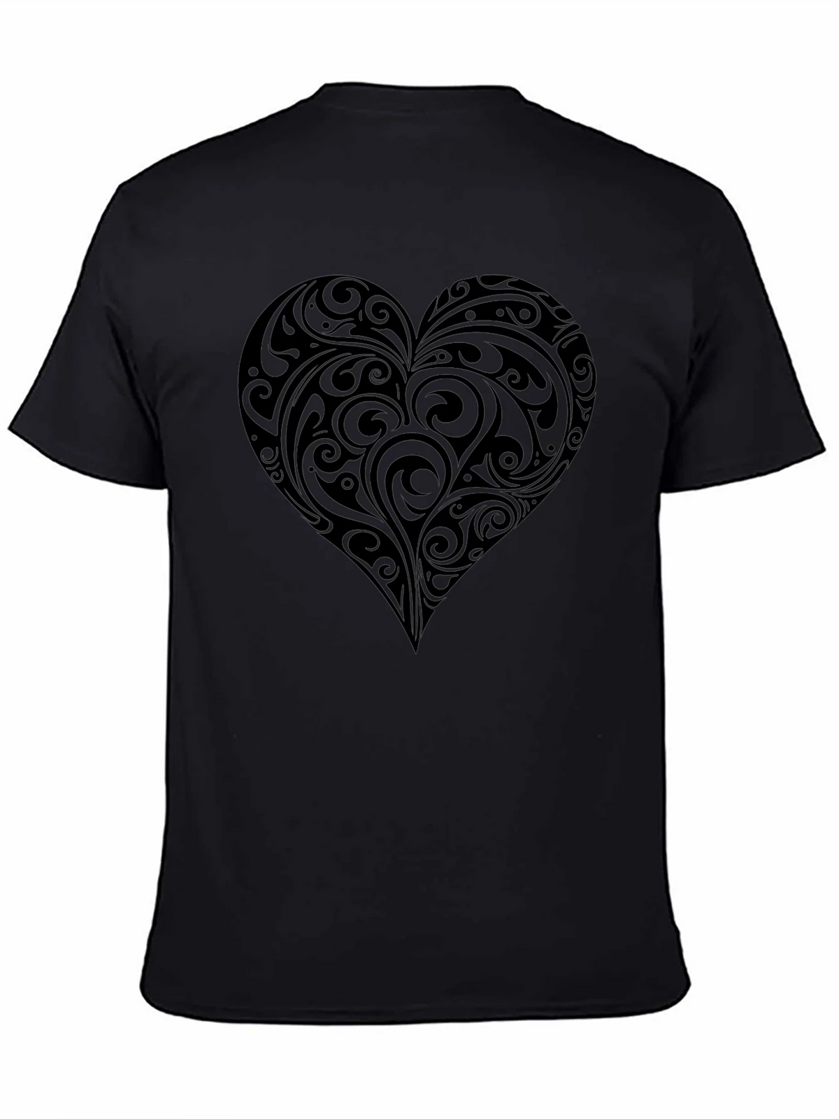 Heart Swirl Graphic Tee - Mens Black T-Shirt product image 4