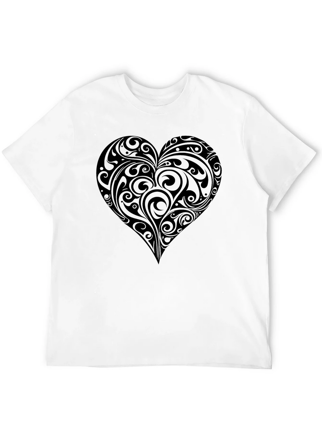 Heart Swirl Graphic Tee - Mens Black T-Shirt product image 11