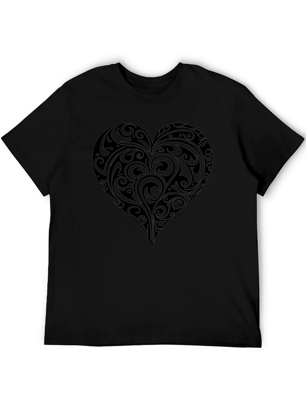 Heart Swirl Graphic Tee - Mens Black T-Shirt product image 5