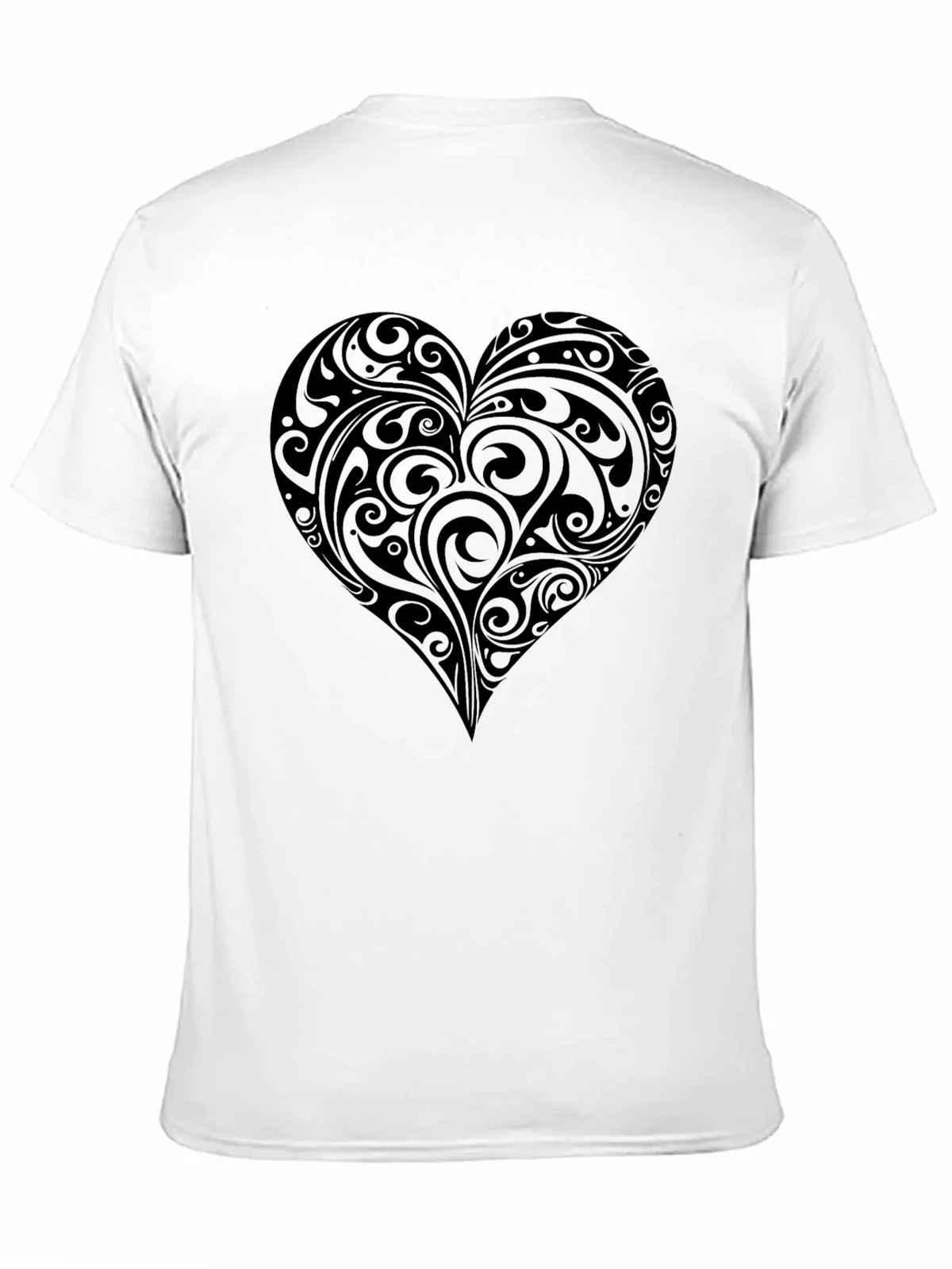 Heart Swirl Graphic Tee - Mens Black T-Shirt product image 10
