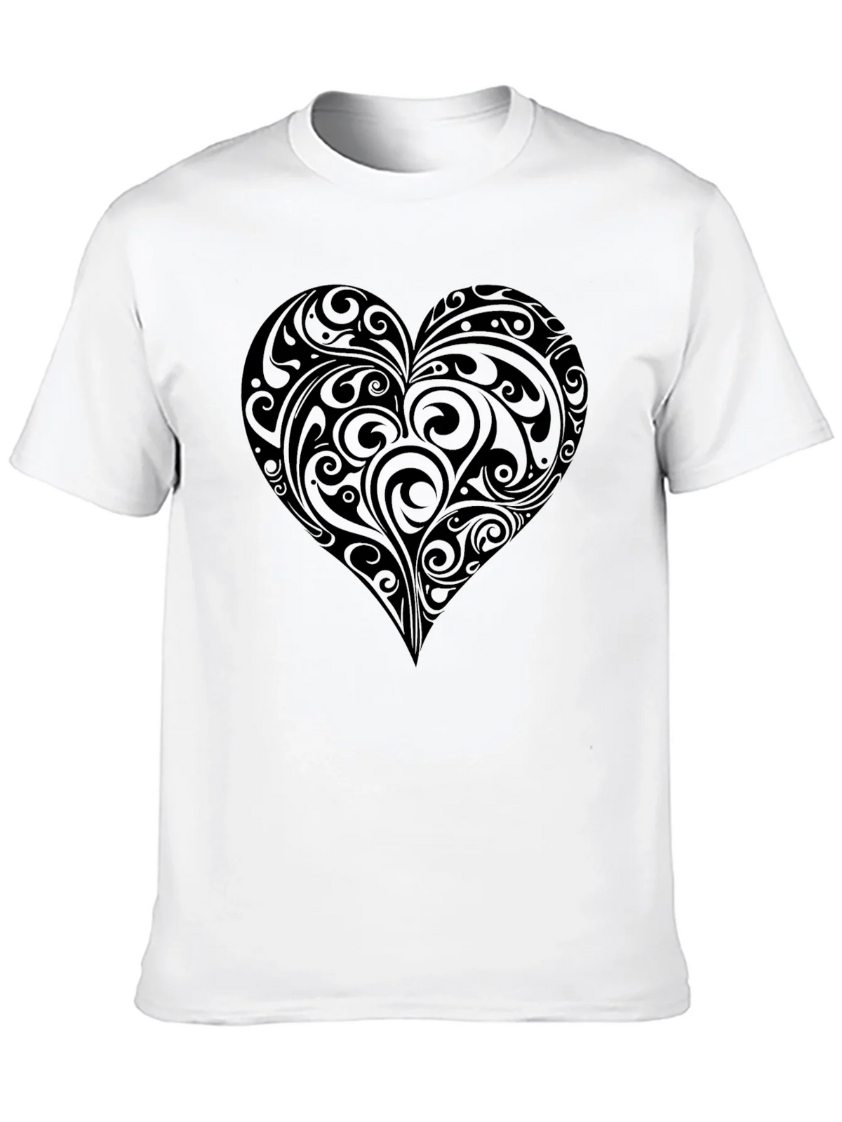 Heart Swirl Graphic Tee - Mens Black T-Shirt product image 9