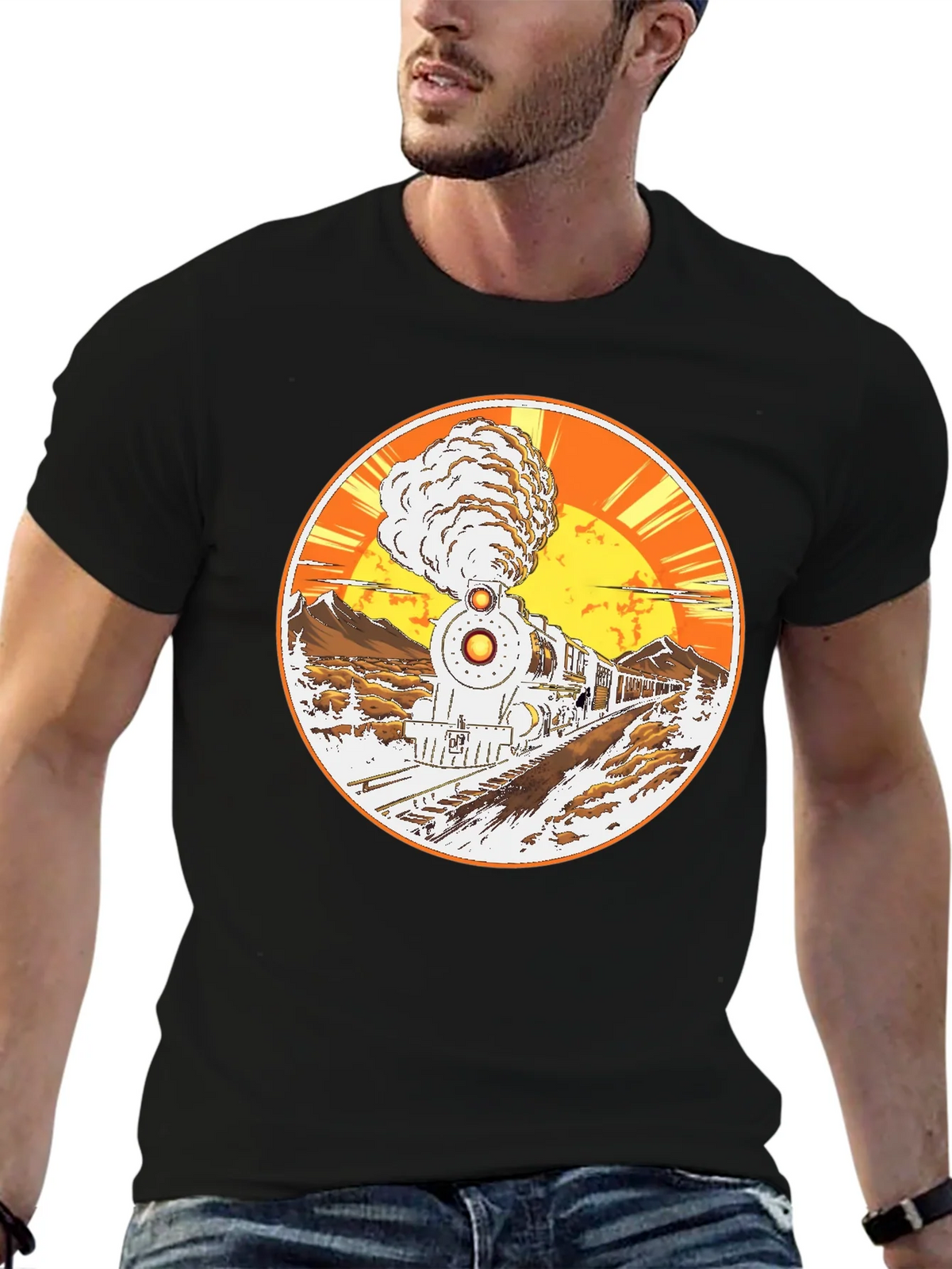 Vintage Train Graphic Tee product image 5