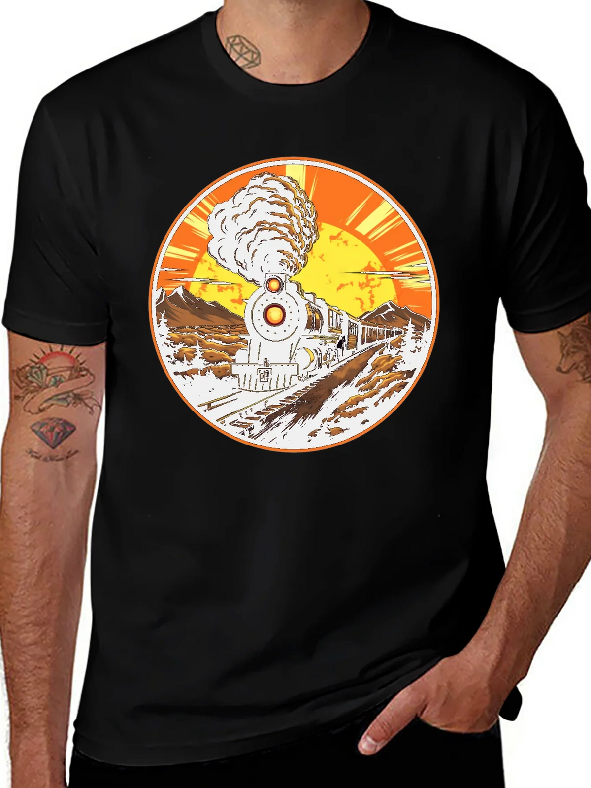 Vintage Train Graphic Tee product image 1